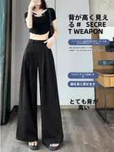 立体フラワープリーツデザインのハイウエストワイドパンツ【夏用・グレー・フィット】（セットアップ対応）