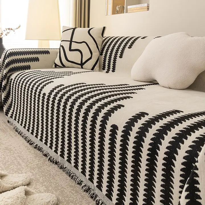 シェニール製ソファカバー【全カバー・北欧風・高級感】