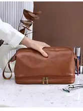 男性用大容量洗面用具収納ポーチ【防水・携帯便利】