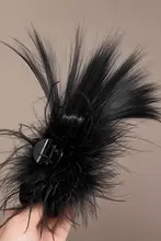 高級感のある羽毛ヘアクリップ【後頭部用・ボリュームアップ効果・シャーク型】