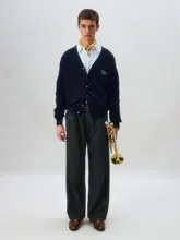 ヴィンテージストライプのストレートパンツ【シンプルデザイン・フォーマル用】
