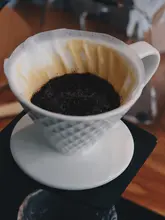 ドリップコーヒー フィルター V60 シングルホール セラミック 家庭用 ドリップコーヒー器具 ホワイトダイヤモンドパターン
