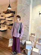 ターンアップ ワイドパンツ レディース カジュアルパンツ コットン ゆったり