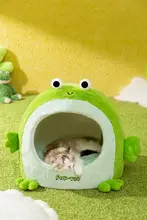 冬用猫の寝床【暖かく安全なクローズドデザイン・大きめサイズ・快適な睡眠空間】