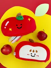 かわいいリンゴのぬいぐるみペンケース【大容量・学生用・文房具収納】