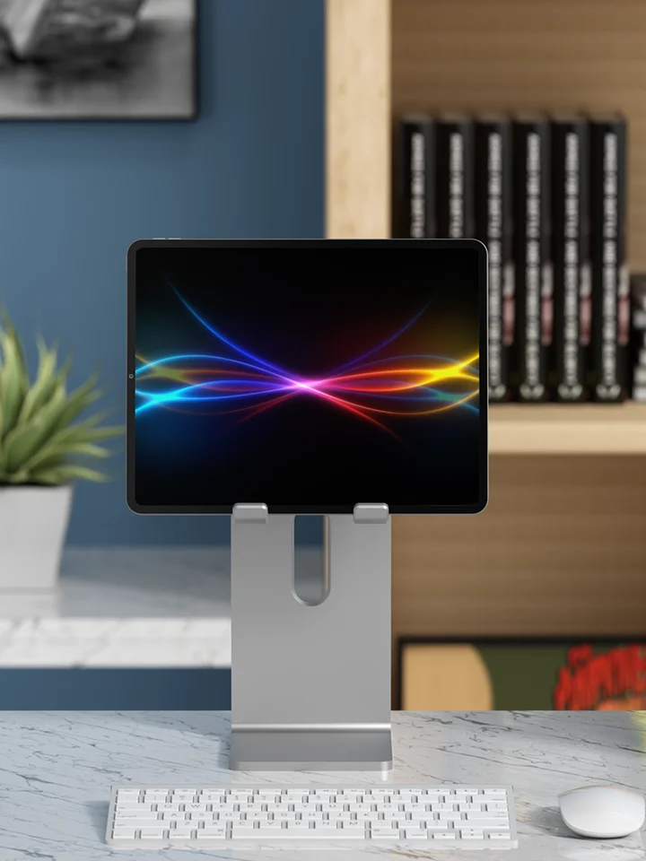 CROSS LINE 安定した使用感！タブレット・スマートフォンスタンド【高さ調整可能・適応性のあるデザイン】