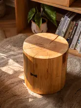 丸いスツール 茶室用 無垢材 シンプルスタイル 装飾 家具