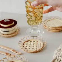 Coaster 家庭用 手作り竹編み 複雑なデザイン