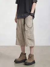 グレーのカジュアルパンツ【メンズ・極上の柔らかさ・ワイドレッグ・ハーフ丈】（セットアップ対応）