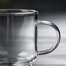 ガラス茶碗 功夫茶素材 透明 小茶碗 持ち手付き