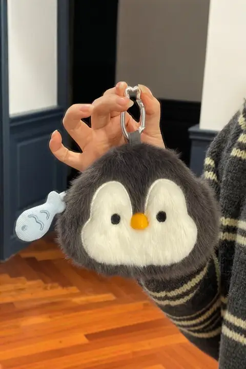 かわいいデザインのミニプラッシュペンギン【コインケース・キーホルダー付き】