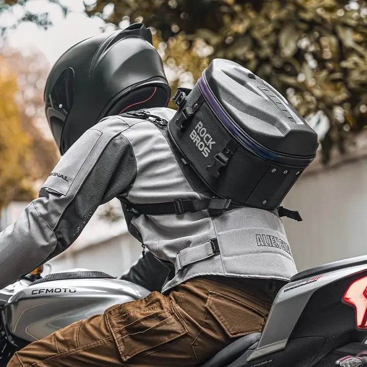 ROCKBROS バイク用リアバッグ リュック兼用 手提げ可能 ツーリング アドベンチャー ストリート ライダー用品