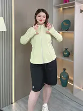 大きいサイズのアイスシルク日焼け対策ジャケット【夏用・ゆったりフィット・立ち襟・フードなし・ヨガ対応】