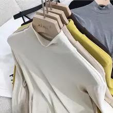 極上の柔らかさの肌触り！ハイネック長袖Tシャツ【シンプルデザイン・吸湿発熱・ストレッチ素材】
