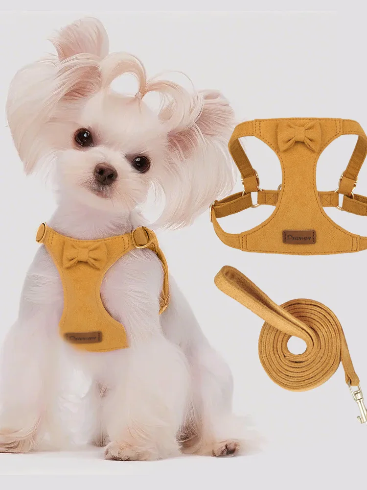 小型犬用ハーネス ブランドとしての 葵葵熊 ベロア素材製 ツーピースセットの実用性