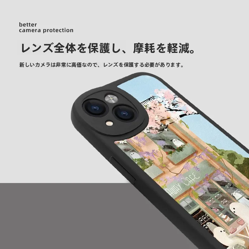 小幽霊のイラストが心を癒すスマートフォンケース、どう選ぶ？