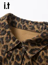 レディース 秋用 レオパード柄デニムジャケット【フィット・長袖・カジュアル】