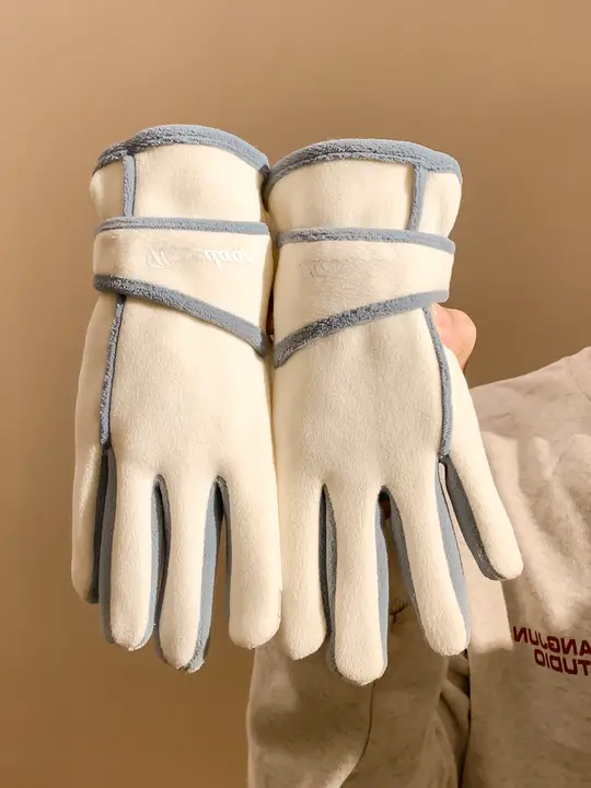 極上の柔らかさの五本指サイクリンググローブ【防寒＆防風・タッチスクリーン対応・秋冬用】