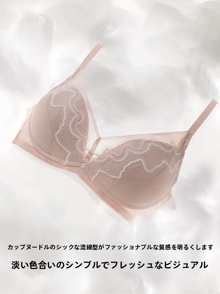 無鋼線の中厚カップブラジャー：大きいサイズで垂れない、40代女性に最適なデザイン