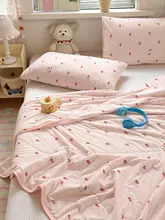 かわいいデザインのひんやり夏用肌掛け布団【洗濯機対応・ふんわりソフト】
