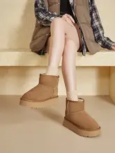 防水厚底ショートブーツ【加绒・保温・冬用】