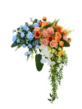 高級造花のビジネス会議用講演台装飾フラワー【下垂花・サインテーブル用】