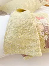 かわいい象のデザイン全棉ガーゼ枕巾【吸汗・通気性・肌に優しい】