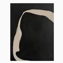 抽象的なモノクロの装飾画【現代的なミニマリズム・壁掛けアート】