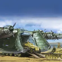 組み立て式航空機模型【大型貨物機・車両付き・一四四分の一スケール】（セットアップ対応）