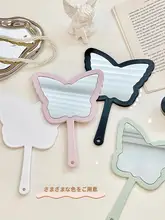 リボンデザインの携帯用化粧鏡【ポケットサイズ・学生向け・かわいい】