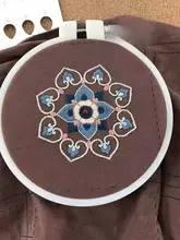敦煌手工刺繍のDIY材料キット 小銭入れ兼キーケース【布製・収納袋】