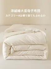 大豆繊維使用 春秋用厚手掛け布団【二合一・冬用・柔らかい・四季対応】