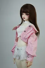水洗破洞デニムショートパンツ【BJDドール用・多色】（セットアップ対応）