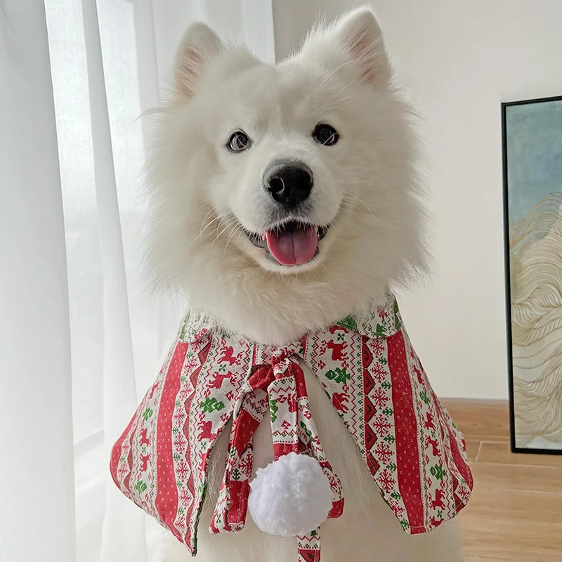 クリスマス犬用マント風セットアップ：秋冬に最適な防寒・デザインバランス