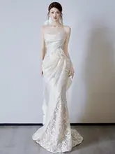 魅力的な魚尾レースの軽婚礼ドレス【マーメイドスタイル・チューブトップ】