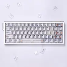 キーキャップ 機械式キーボード用 PC フロストクリア ホワイト バックライト透過 Cherryプロファイル対応 「Chosfox」