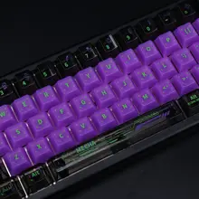 キーキャップ メカニカルキーボード用 磁気軸対応 PCプロファイル サイバーパンク風 ブラック×パープル eスポーツ ゲーム