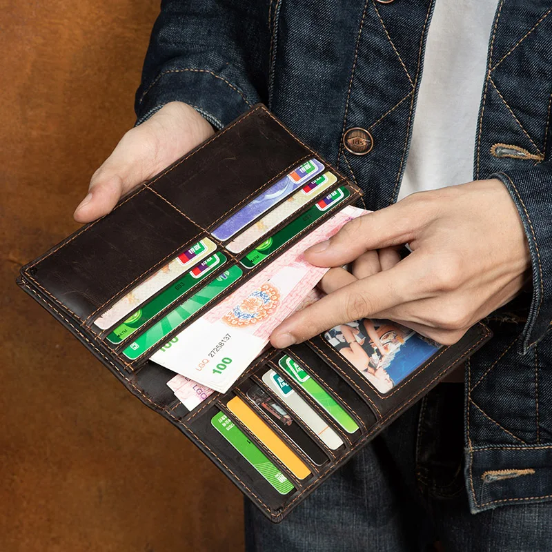 長財布 フラップ とは？レトロな手作り長財布【牛革・マルチポケット】の実用性と使い分け