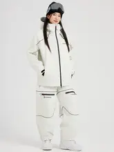 防風防水の滑雪服【男女兼用・プロフェッショナル・ゆったりシルエット】（セットアップ対応）