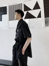 個性的なデザインの夏用メンズシャツ【ワークスタイル・ゆったりシルエット・半袖】