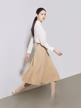 CVANEA Aラインスカート【春秋用・ストレートシルエット・ウエストゴム・幅広サイズ】