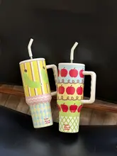 大容量保温保冷かわいいストロー付き水杯