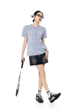 アメリカンスタイルのラインストーン付き涼感速乾半袖Tシャツ Tシャツ レディース