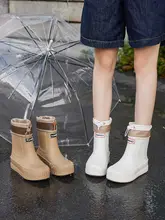 防水防滑レディース雨靴【軽量・大きなつま先・ファッションデザイン】