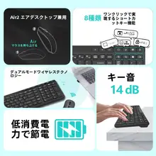 Fuhisen 無線Bluetoothデュアルモードキーボード＆マウスセット【デスク向け・充電式・静音】