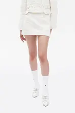 冬用 花柄刺繍スカート【デザイン性の高い】