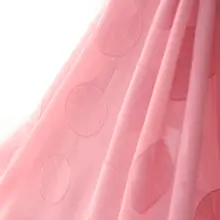 浅いバラ紫の立体花柄シフォン生地【しわ感・漢服用・スカーフや上着の裾地に最適】