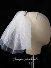 ハロウィン用レトロ風メッシュヴェール【ショート・ブラック・パーティー用・二重デザイン】