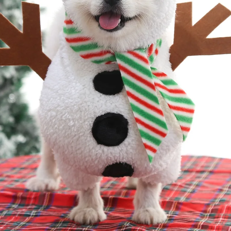 クリスマス用雪だるまデザインペット服：冬の写真撮影向けに最適なデザインとサイズ選定ガイド