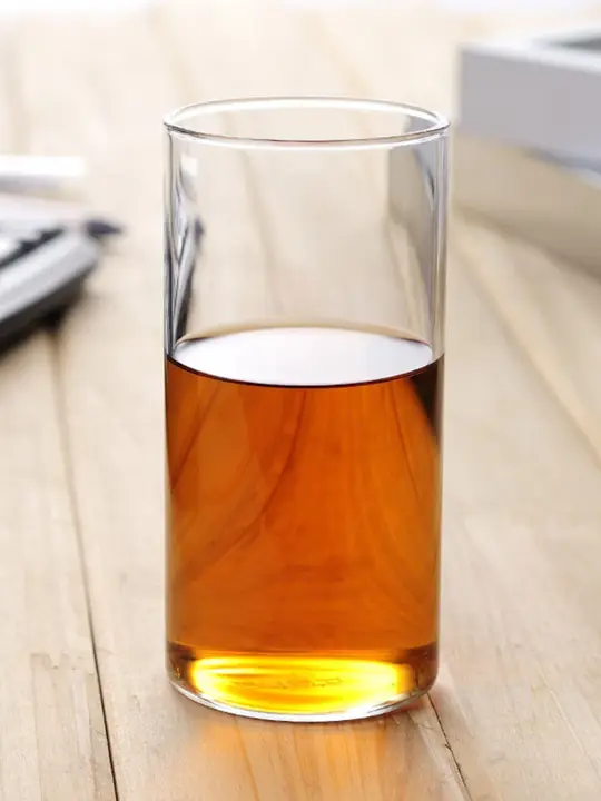 シンプルな円形ストレートグラス【耐熱高硼酸ガラス・冷飲用・牛乳用】